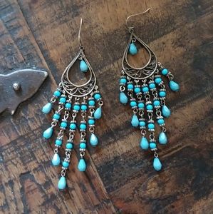 Vintage Silver & Turquoise Earrings